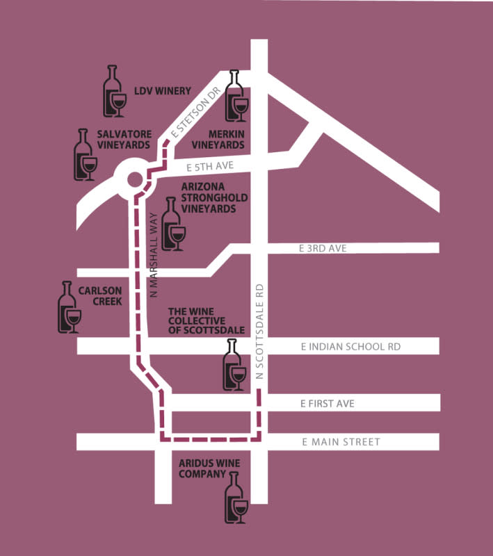 Scottsdale Wine Trail Map<p>Courtesy of Scottsdale Wine Trail</p>