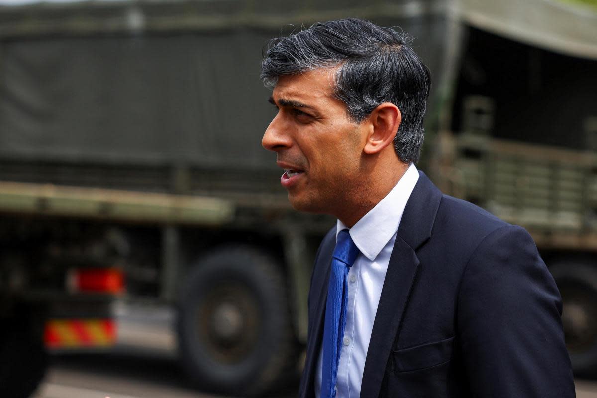 Prime Minister Rishi Sunak was asked about a general election during a visit to North Yorkshire on Friday (May 3) <i>(Image: PA MEDIA)</i>