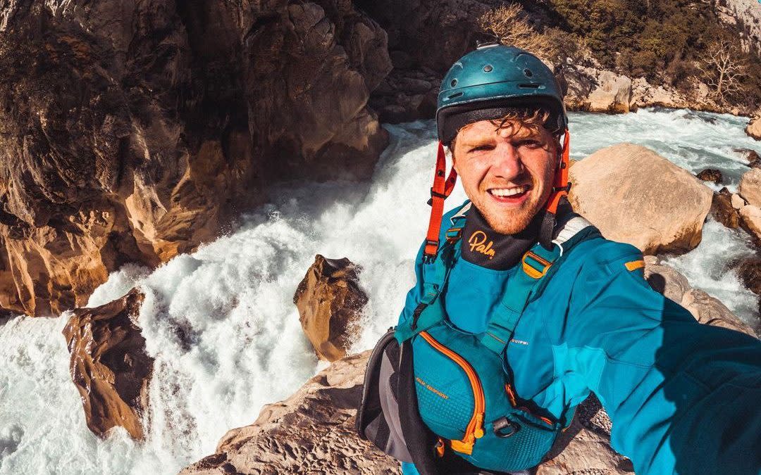 Bren Orton, 29, is thought to have been pulled under by the rapids while kayaking in Switzerland