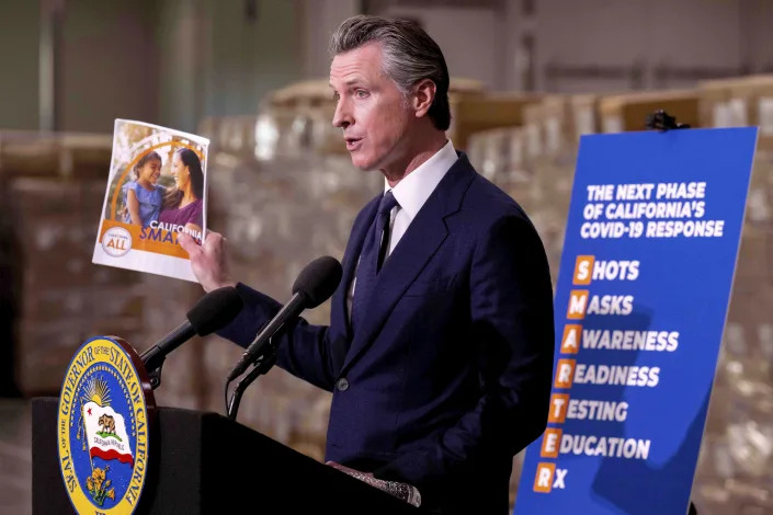 Gov. Gavin Newsom announces the next phase of California's COVID-19 response called "SMARTER,