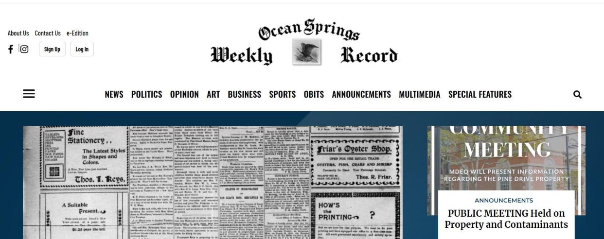 Ocean Springs Weekly Record