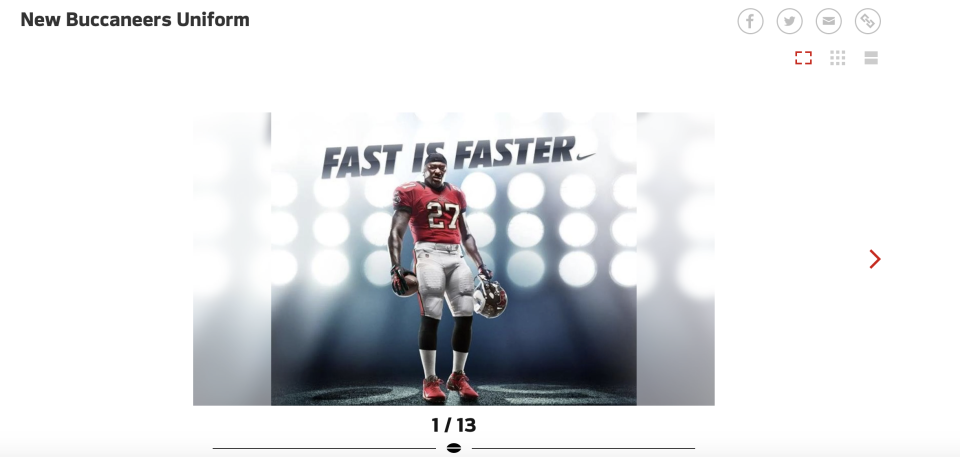 (Buccaneers.com screen shot)