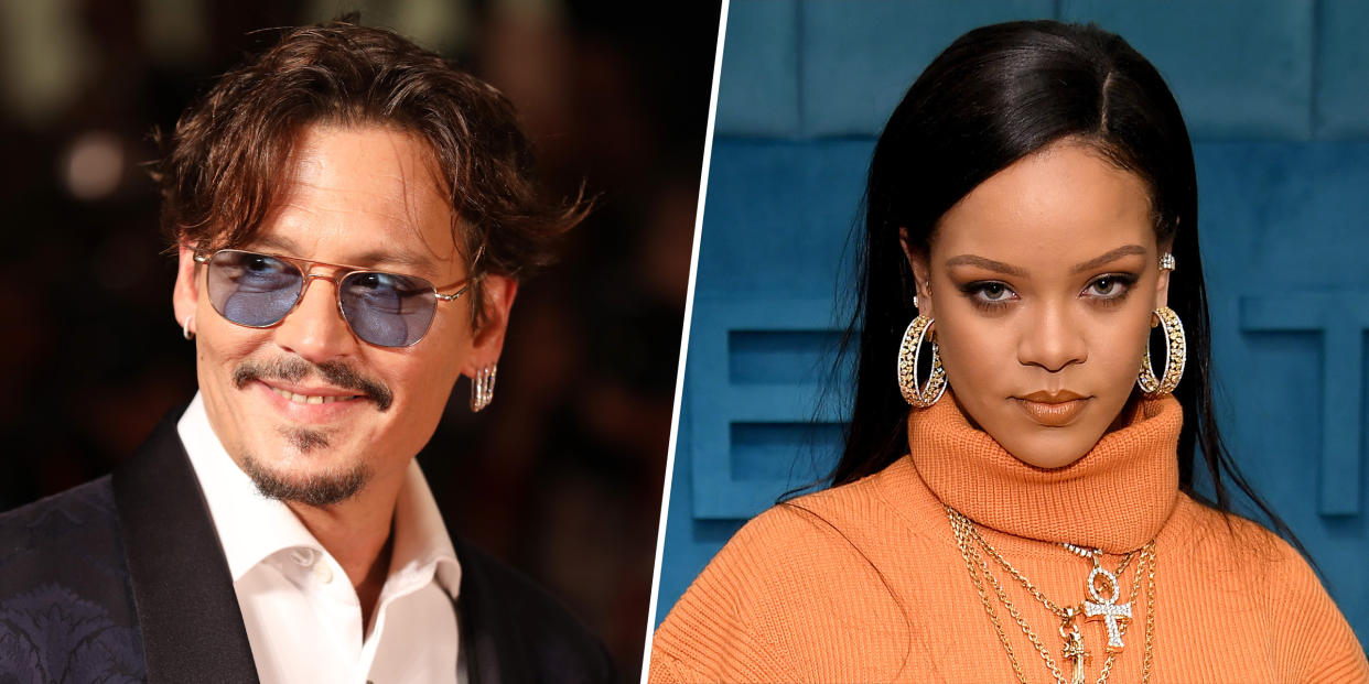 Johnny Depp and Rihanna  (Tristan Fewings / Dimitrios Kambouris / Getty Images )