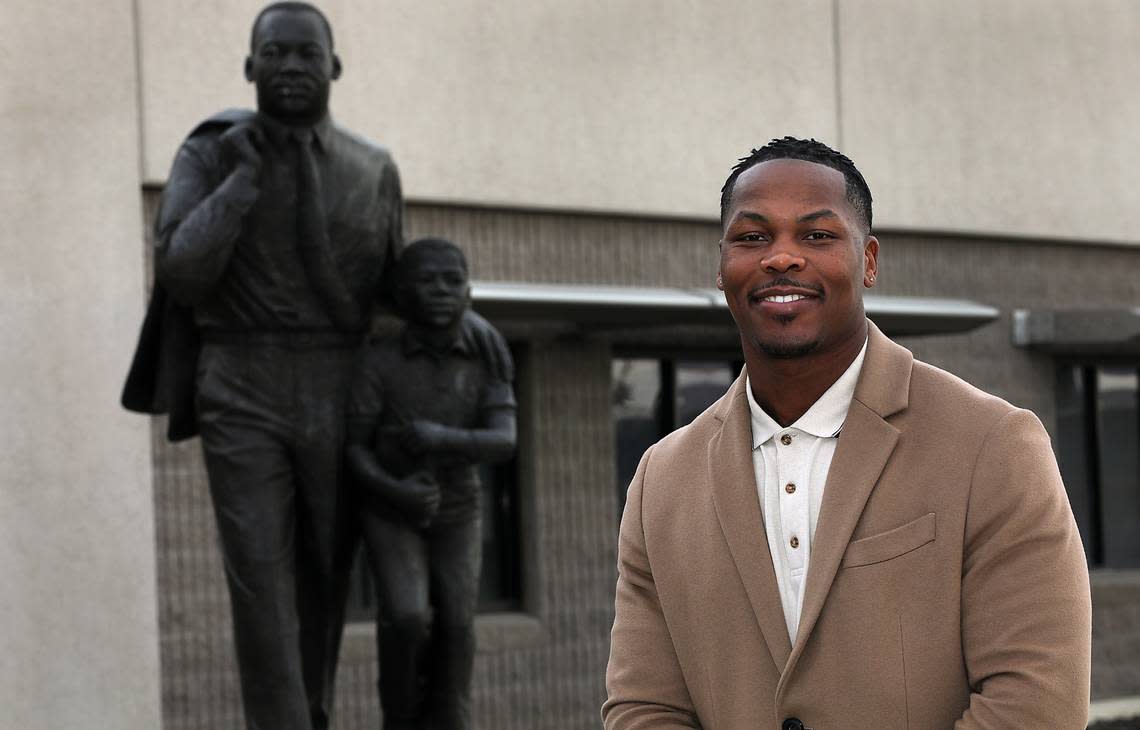 Joe Thornton, founder and mentor of Big Bro Joe Foundation, is being recognized in 2024 as the Martin Luther King Jr. Spirit Award winner at Columbia Basin College. Bob Brawdy/bbrawdy@tricityherald.com