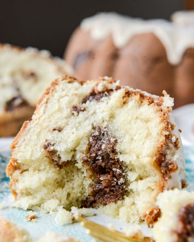 Sour Cream Coffee Cake with Brown Butter Glaze