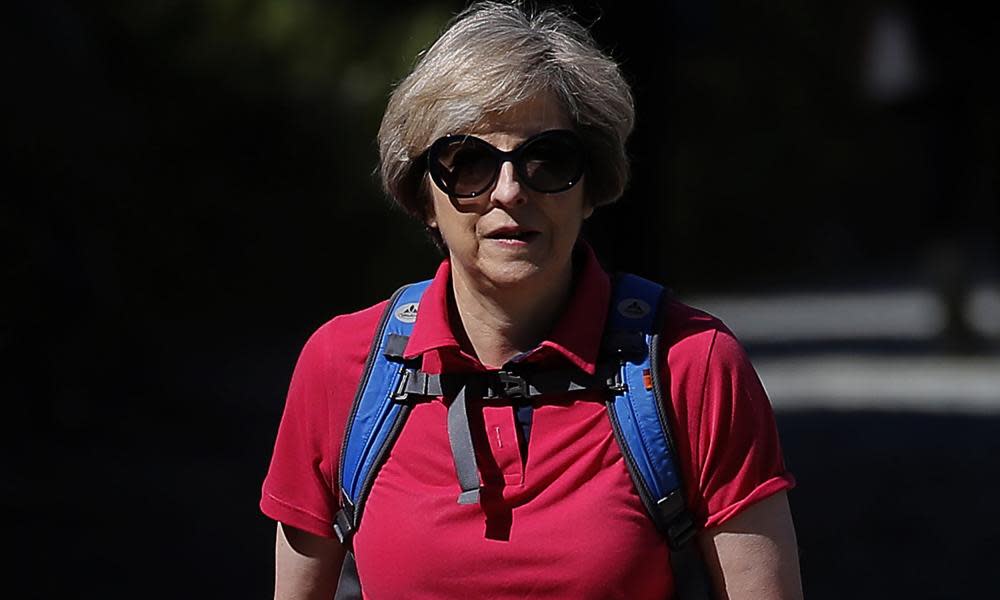 Theresa May: supporters hope the Alpine air will revive her.