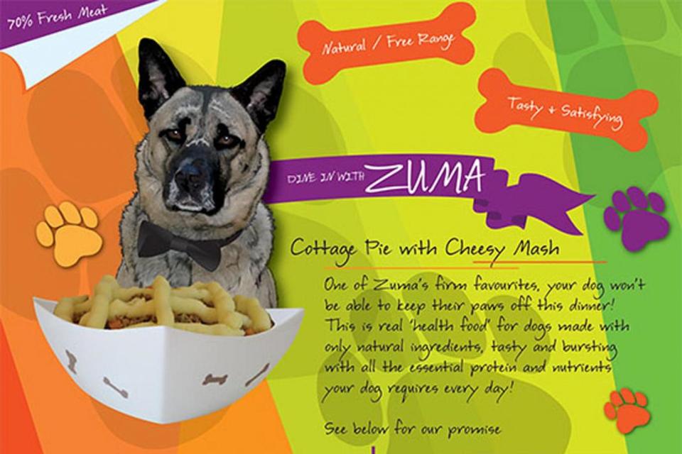 Pet food brand Dine in with Zuma