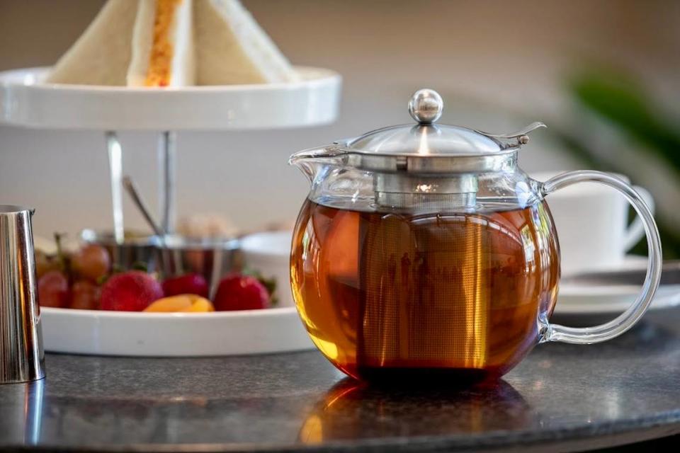 Afternoon tea at the Kimbell Café offers a choice of 12 flavors, including herbal and caffeine-free.