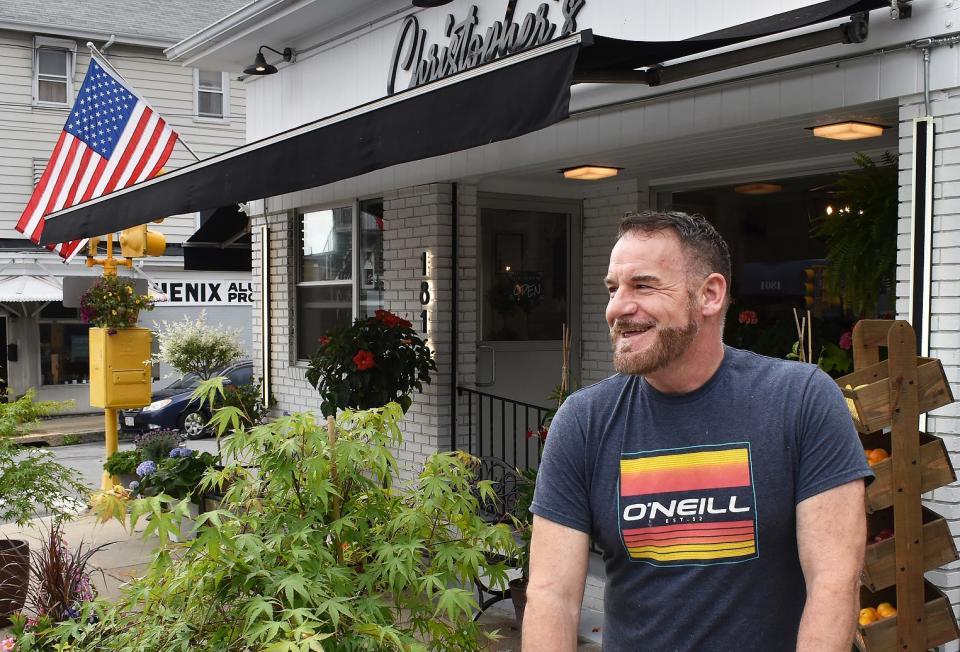 Christopher Silvia in front of Christopher's at 1816 South Main St. Fall River Thursday, May 23, 2024.