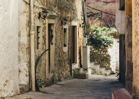 A backstreet in Corfu Town - Credit: MILOS VUCICEVIC