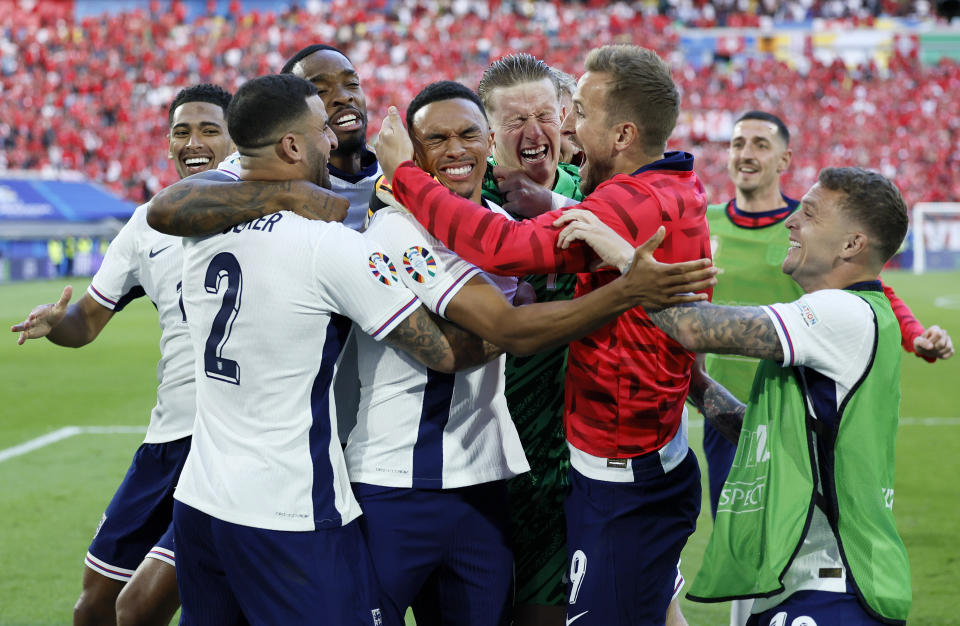 英格蘭在點球大戰無一落空，擊敗瑞士晉級最終4強。(Photo by Richard Sellers/Sportsphoto/Allstar via Getty Images)