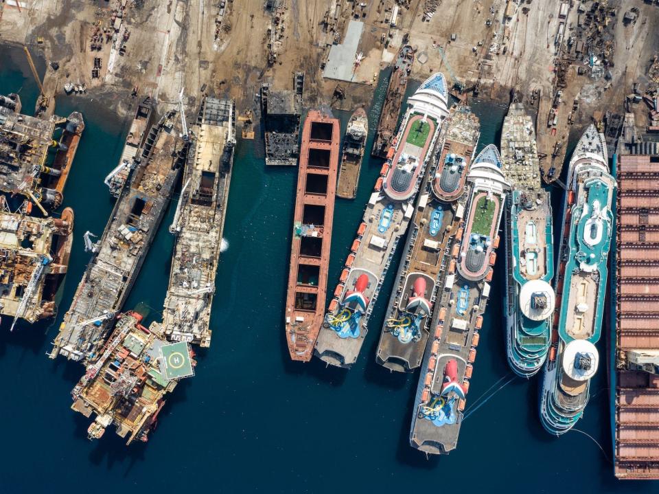 Cruise ships ship breaking yard Turkey