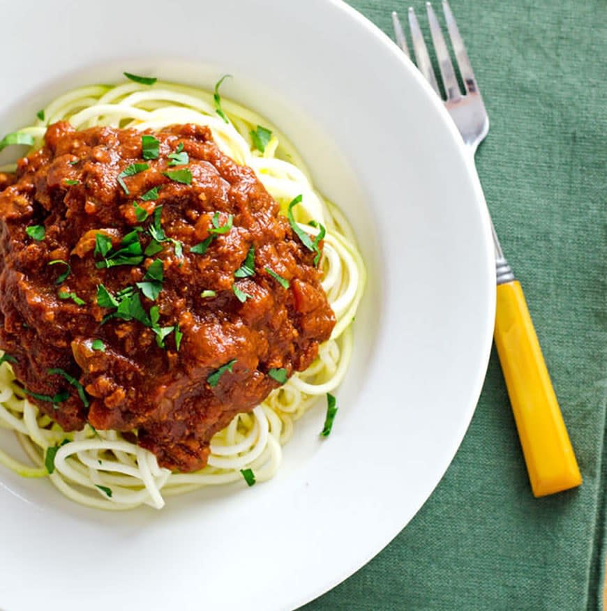 Turkey Bolognese With Zucchini Noodles from Cook Eat Paleo