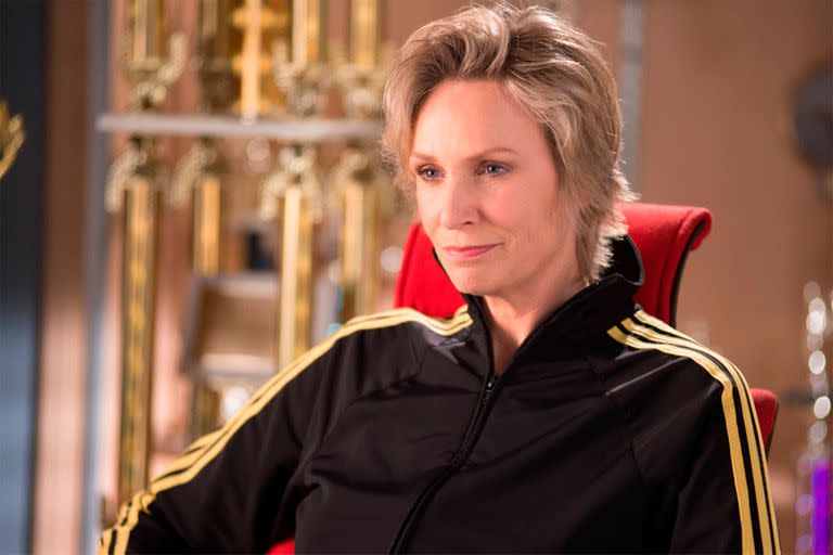 La actriz, que en Glee! personificaba a la temible Sue Sylvester, recordó a su compañero