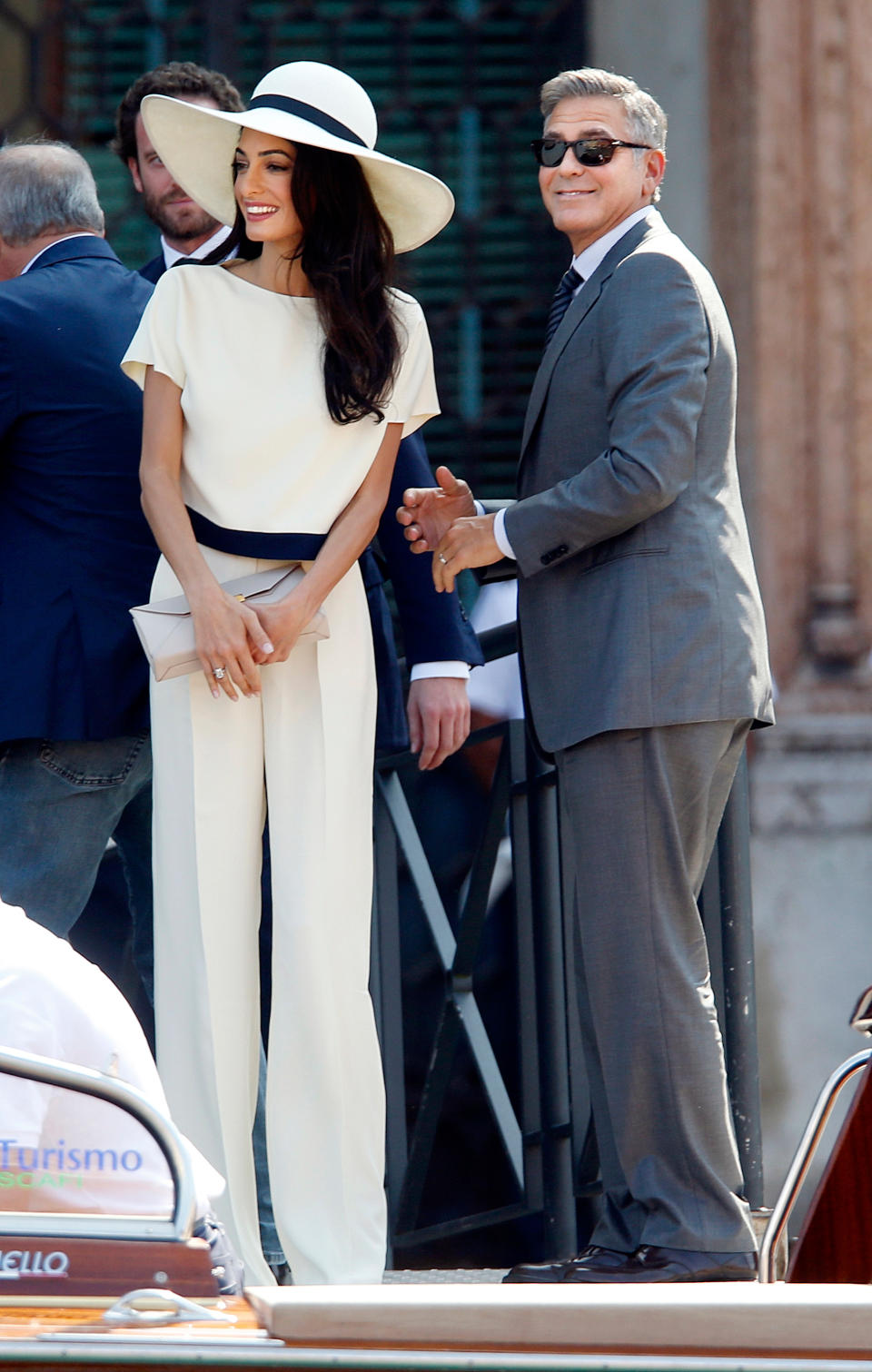 Amal Clooney hat ihren George 2014 in Venedig im Jumpsuit geheiratet. (Bild: AP Photo)