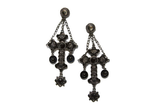 These dangly cross earrings are fit for a gothic princess.