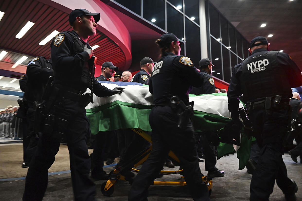 Dignified Transfer Of NYPD Officer Jonathan Diller At Jamaica Hospital In Queens, US - 25 Mar 2024 (Kyle Mazza / Sipa USA via AP)