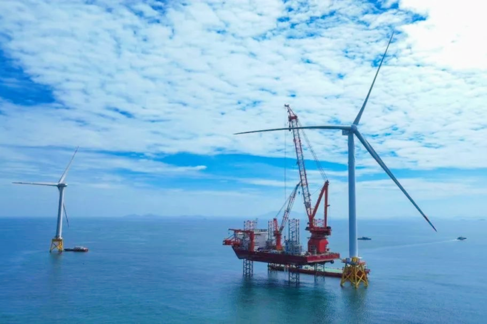 The Goldwind GWH252-16MW, installed at an offshore wind farm in Fujian Province, China, is the world’s biggest wind turbine. It has a lifespan of around 20 years (Goldwind)