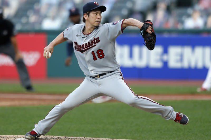 Former Minnesota Twins pitcher Kenta Maeda owns a 3.92 career ERA over 190 appearances. File Photo by Aaron Josefczyk/UPI