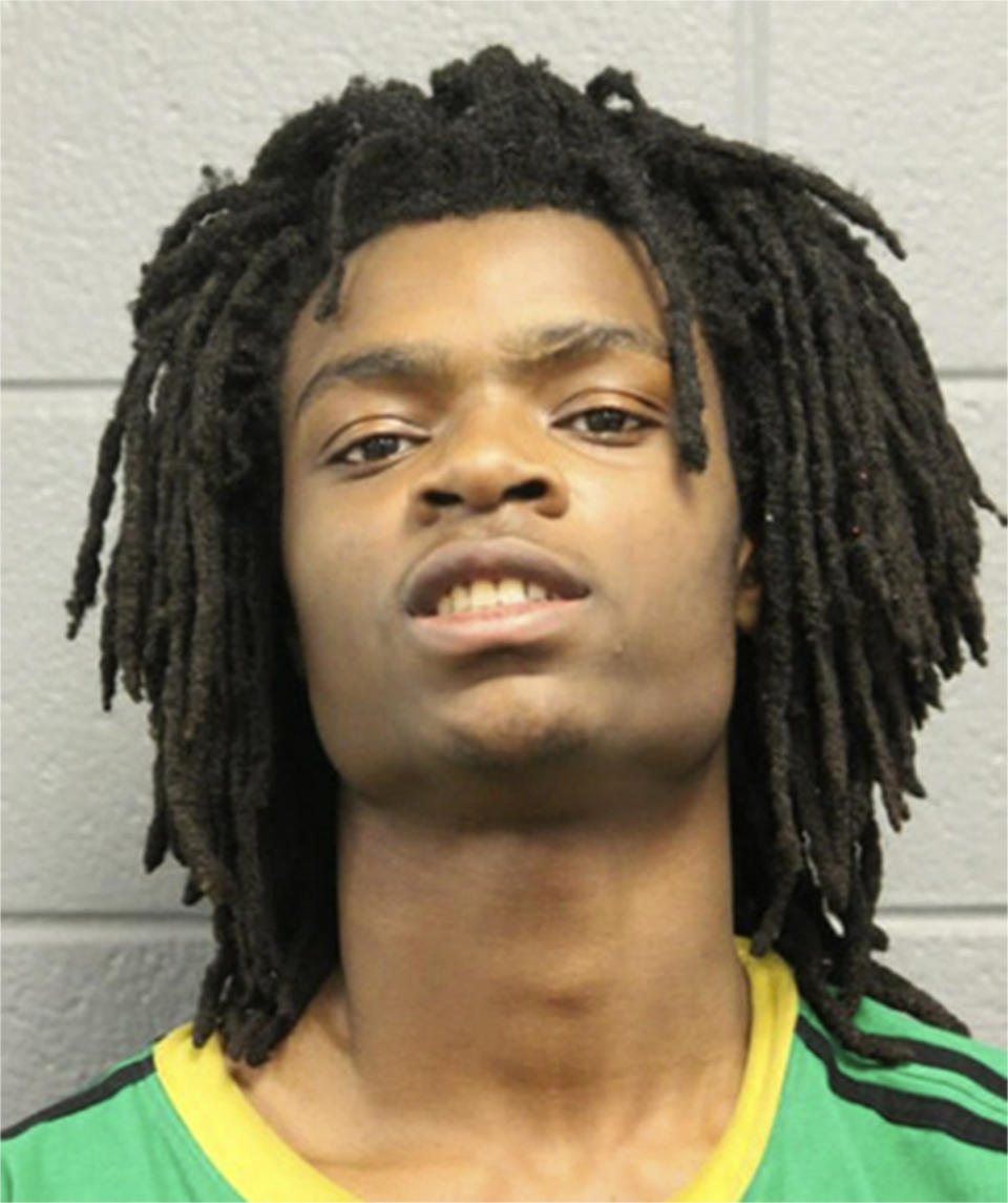 This booking photo provided by the Chicago Police Department shows Tesfaye Cooper of Chicago. Cooper is one of four people charged Thursday, Jan. 5, 2017, with aggravated kidnapping and taking part in a hate crime after allegedly beating and taunting a man in a video broadcast live on Facebook. (Chicago Police Department via AP)