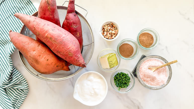 twice-baked sweet potato ingredients