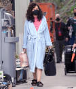 <p>Rose Byrne retires from a long day of filming on the set of <em>Physical</em> in L.A. on Jan. 12.</p>