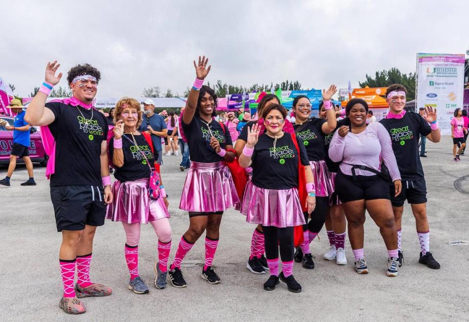 Publix employees were among those joining in on the 2023 Susan G. Komen Miami/Fort Lauderdale MORE THAN PINK Walk at Amelia Earhart Park in Hialeah on Saturday, Oct. 14, 2023.