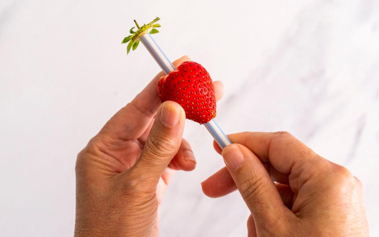 Top tip: hulling strawberries with a straw takes seconds to do