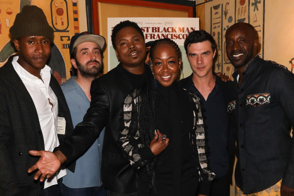 LOS ANGELES, CALIFORNIA - JUNE 03: (L-R) Jimmie Fails, Joe Talbot,  Willie Hen, Tichina Arnold, Finn Wittrock and Rob Morgan attends the special screening of "The Last Black Man In San Francisco" at the Vista Theatre on June 03, 2019 in Los Angeles, California. (Photo by Paul Archuleta/Getty Images)