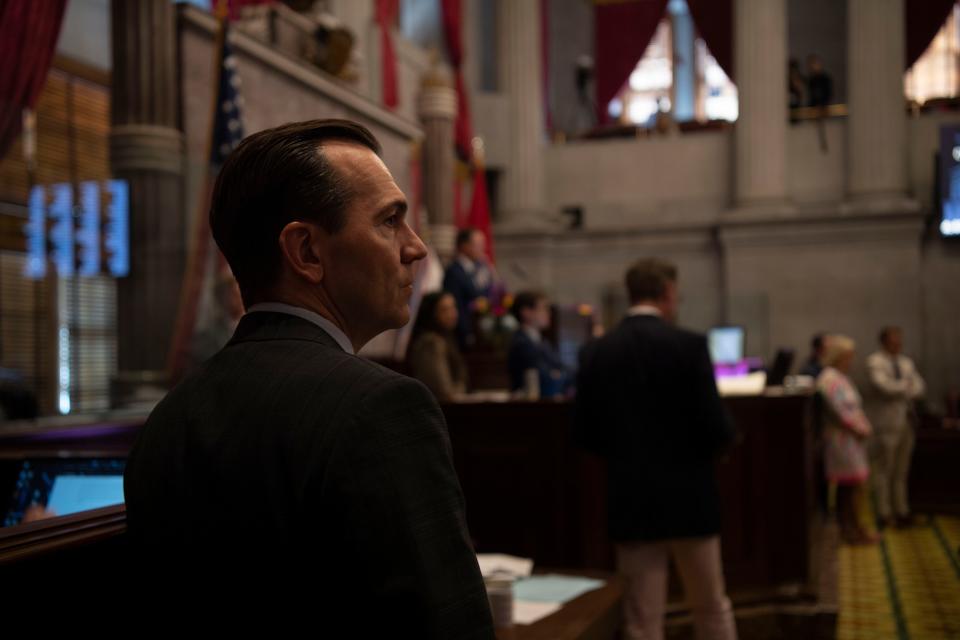 Tennessee state Rep. John Ray Clemmons during a House session at the Tennessee Capitol in April.
