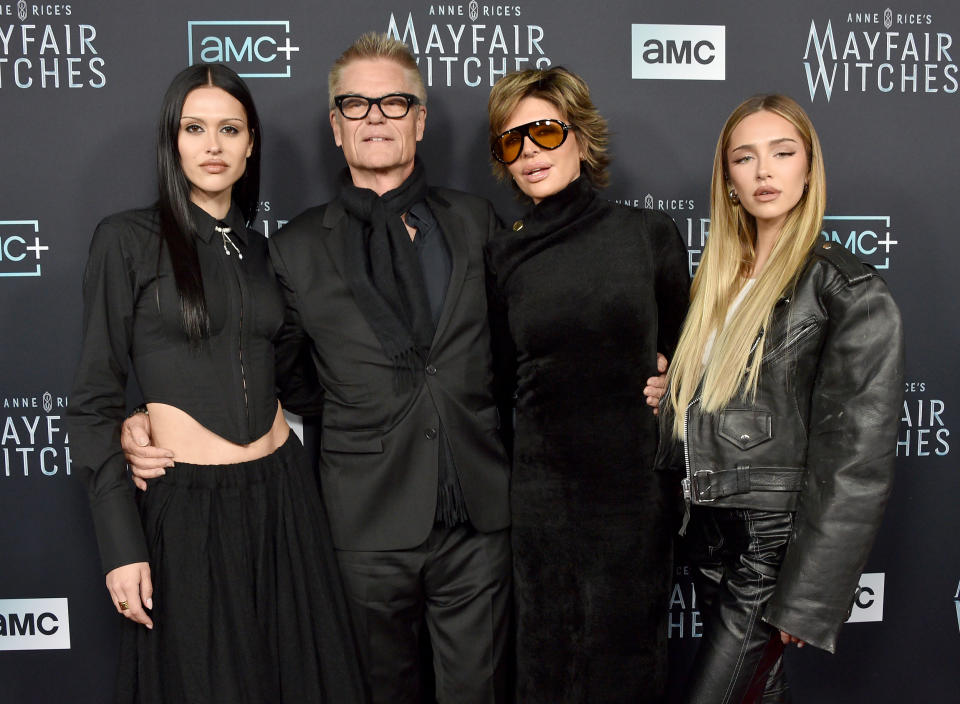 Amelia Gray Hamlin, Harry Hamlin, Lisa Rinna, and Delilah Belle Hamlin at the Premiere Of AMC Networks 