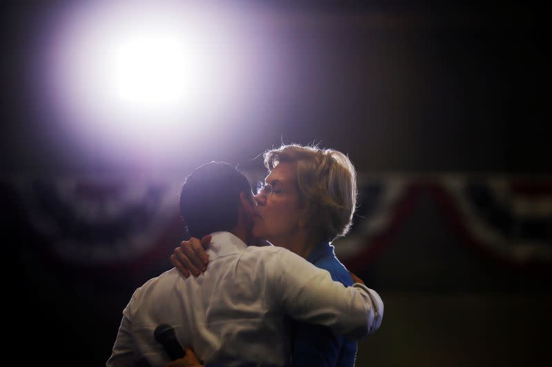 Democratic 2020 U.S. presidential candidate Warren holds a Get Out the Caucus Rally in Davenport