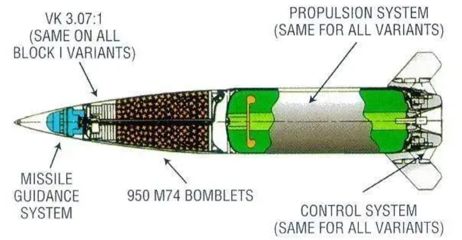 M39 導彈配備集束戰鬥部，內部裝填 950 個 M74 雙用途子彈藥，一次就可以覆蓋一個半徑約 100 米的圓形區域，覆蓋面積超過 3 萬平方米。