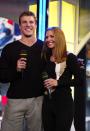 <p>The first season of <em>The Bachelor</em> didn’t end with a proposal, so Aaron Buerge became the first lead to get on one knee. He gave Helene Eksterowicz a three-stone, 3.75-carat Harry Winston ring. The couple broke off their engagement <a href="https://ew.com/article/2003/02/20/helene-reveals-how-aaron-broke-their-engagement/" rel="nofollow noopener" target="_blank" data-ylk="slk:five weeks after the finale aired;elm:context_link;itc:0;sec:content-canvas" class="link ">five weeks after the finale aired</a>.</p>