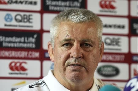 Rugby Union - British & Irish Lions Training & Press Conference - Carton House, Co. Kildare, Ireland - 22/5/17 British & Irish Lions Head Coach Warren Gatland during the press conference Reuters / Clodagh Kilcoyne Livepic