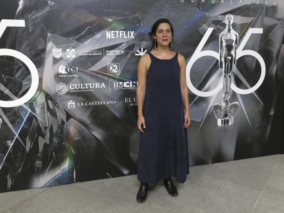 La directora Liora Spilk, del documental "Pedro", posa a su llegada al almuerzo de nominados de la 65a edición del Premio de Ariel de la Academia Mexicana de Artes y Ciencias Cinematográficas, en la Ciudad de México, el jueves 3 de agosto de 2023. (Foto AP/Berenice Bautista)