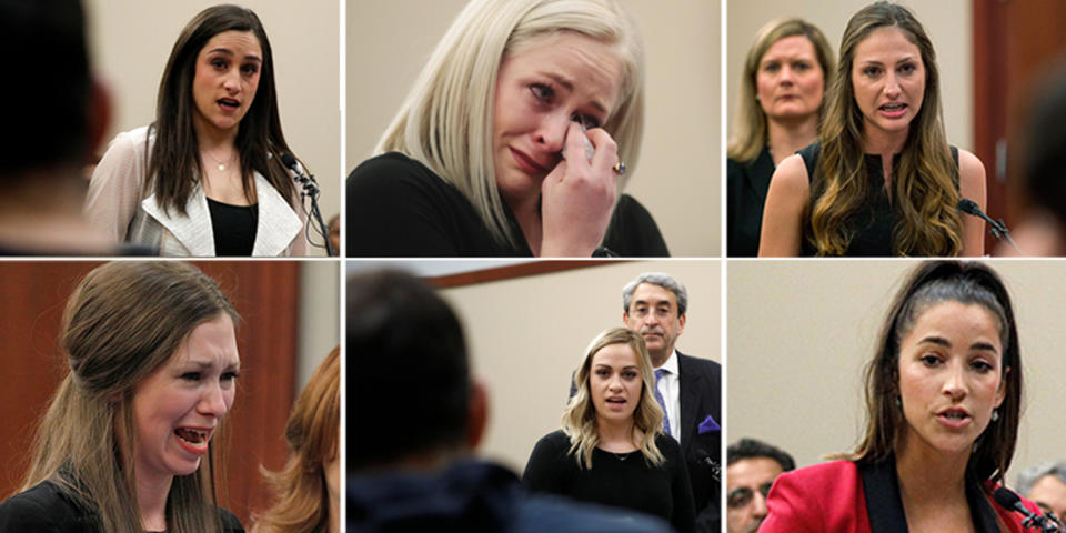 Over 100 of Larry Nassar's victims are demanding to see the inspector general's report on the FBI's handling of the case — on the fifth anniversary of the day a gymnast’s alleged abuse was first reported to USA Gymnastics. (Reuters/ Getty Images)