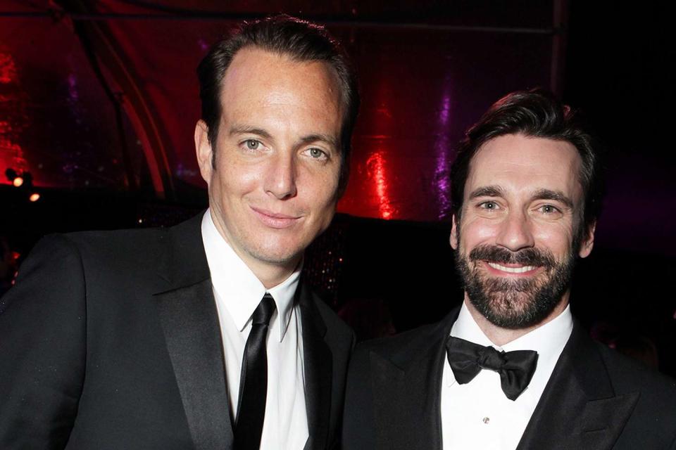 <p>Eric Charbonneau/Le Studio/Wireimage</p> Will Arnett (left) and Jon Hamm at NBC/Universal/Focus Features Golden Globes party at the Beverly Hilton Hotel on January 17, 2010