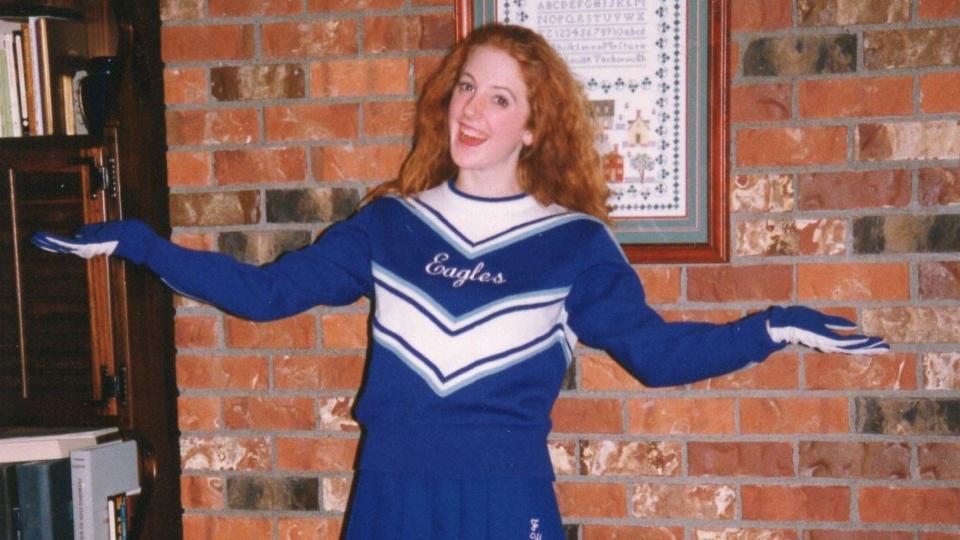 Sarah Yarborough in her drill team uniform. / Credit: Laura Yarborough