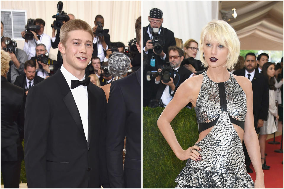 Joe Alwyn and Taylor Swift at the 2016 Met Gala<span class="copyright">Dimitrios Kambouris—Getty Images; Larry Busacca—Getty Images</span>