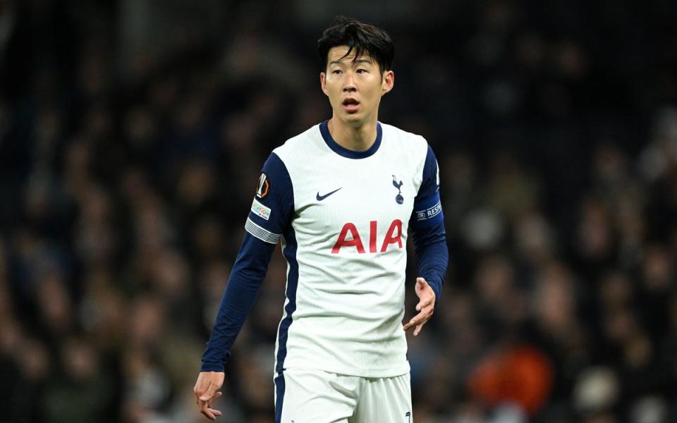 Doubt: Tottenham are expected to remain without captain Heung-min Son against Brighton (Getty Images)