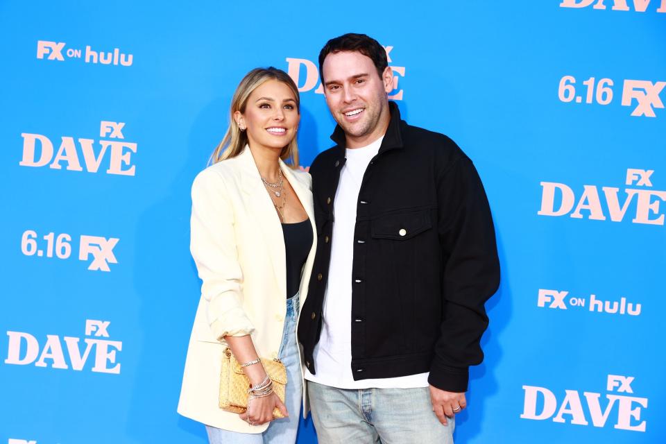 Yael Cohen Braun and Scooter Braun attend FXX, FX and Hulu's Season 2 Red Carpet Premiere