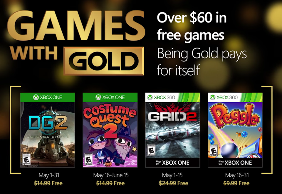 microsoft xbox games with gold may