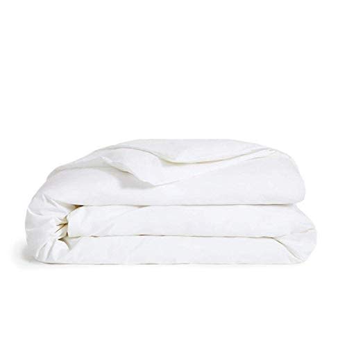 Brooklinen Luxury Sateen Duvet Cover - 100% Cotton, Full/Queen Size in White with Extra-Long Corner Ties and Button Closure| Best Luxury Sheets (AMAZON)