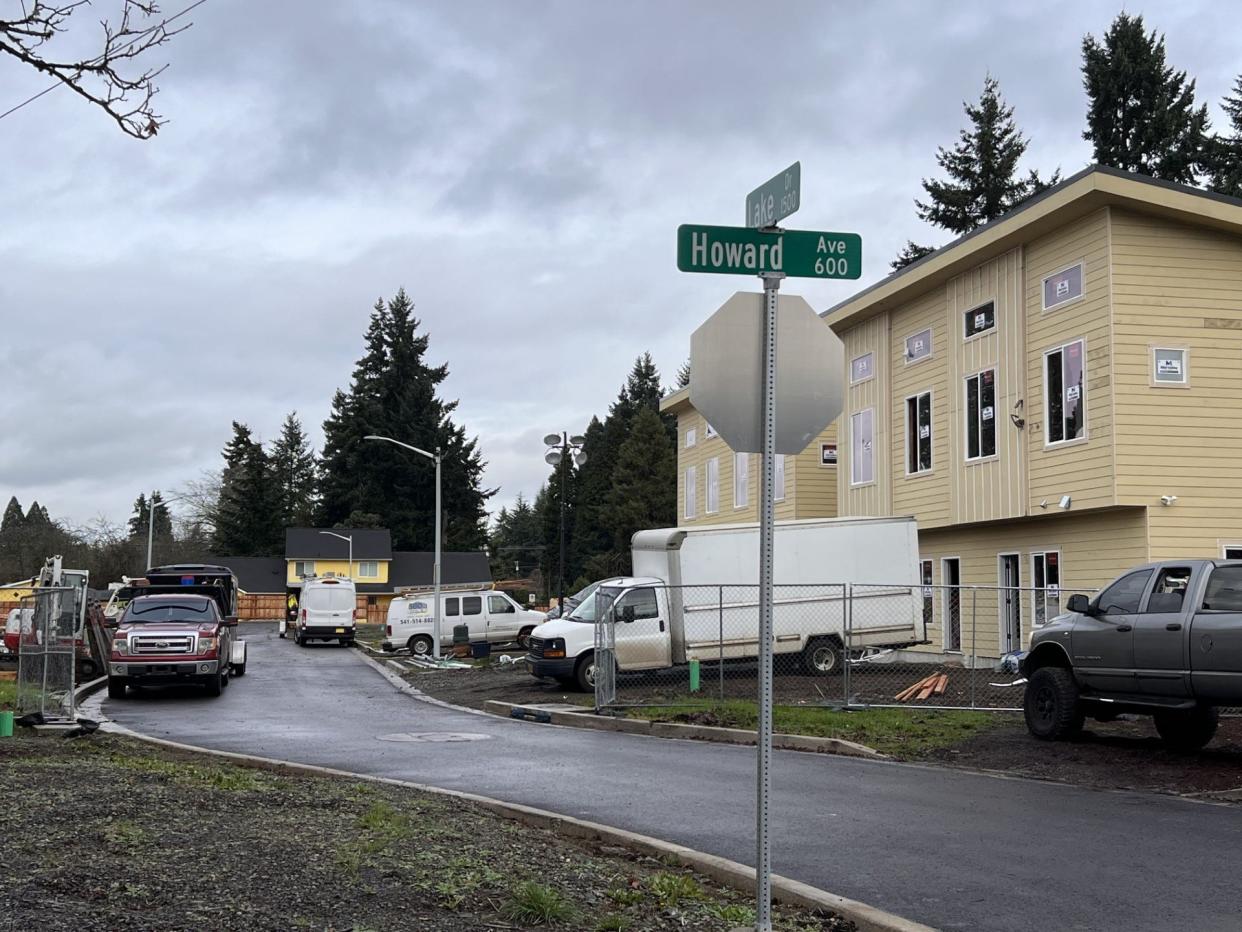 Howard Meadows is a new housing subdivision under construction by Howard Elementary School in the River Road area of Eugene. The project expects to be completed by the end of the year if timelines hold up.