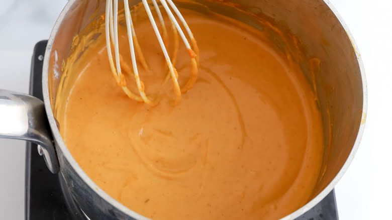 heating thickened pumpkin filling