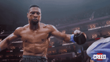 Jonathan Majors boxing in Creed III