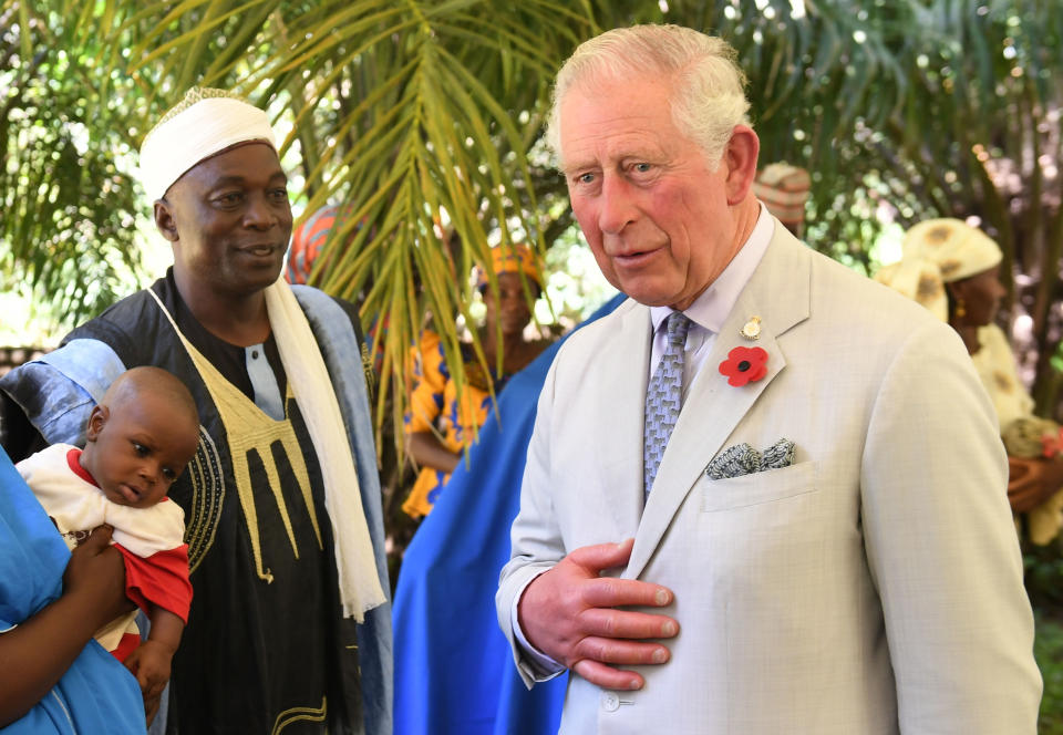 The Prince of Wales attends a rural livelihoods event in Abuja, Nigeria, on the final day of his trip to west Africa with the Duchess of Cornwall. (Photo: PA Wire/PA Images)