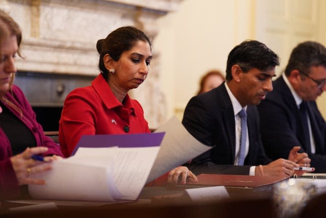 Rishi Sunak hosting a policing roundtable