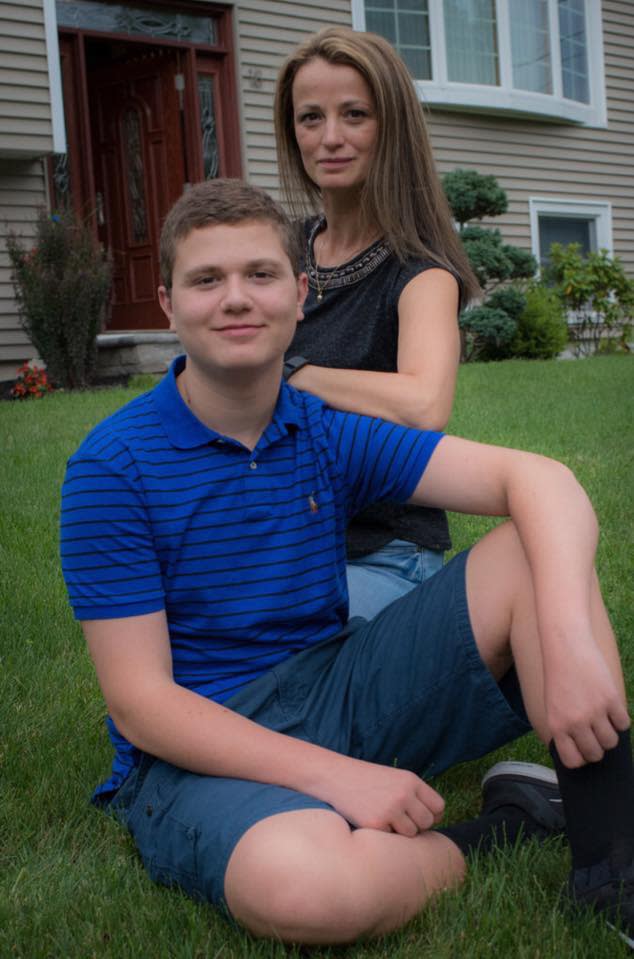 Altin Nezaj, with his mother, Suzy, behind him.  Altin Nezaj died in a car accident in Pearl River on Oct. 13, 2019.